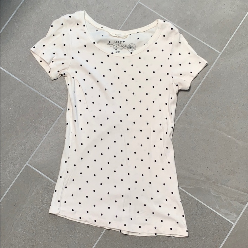 Polka dot stretch top